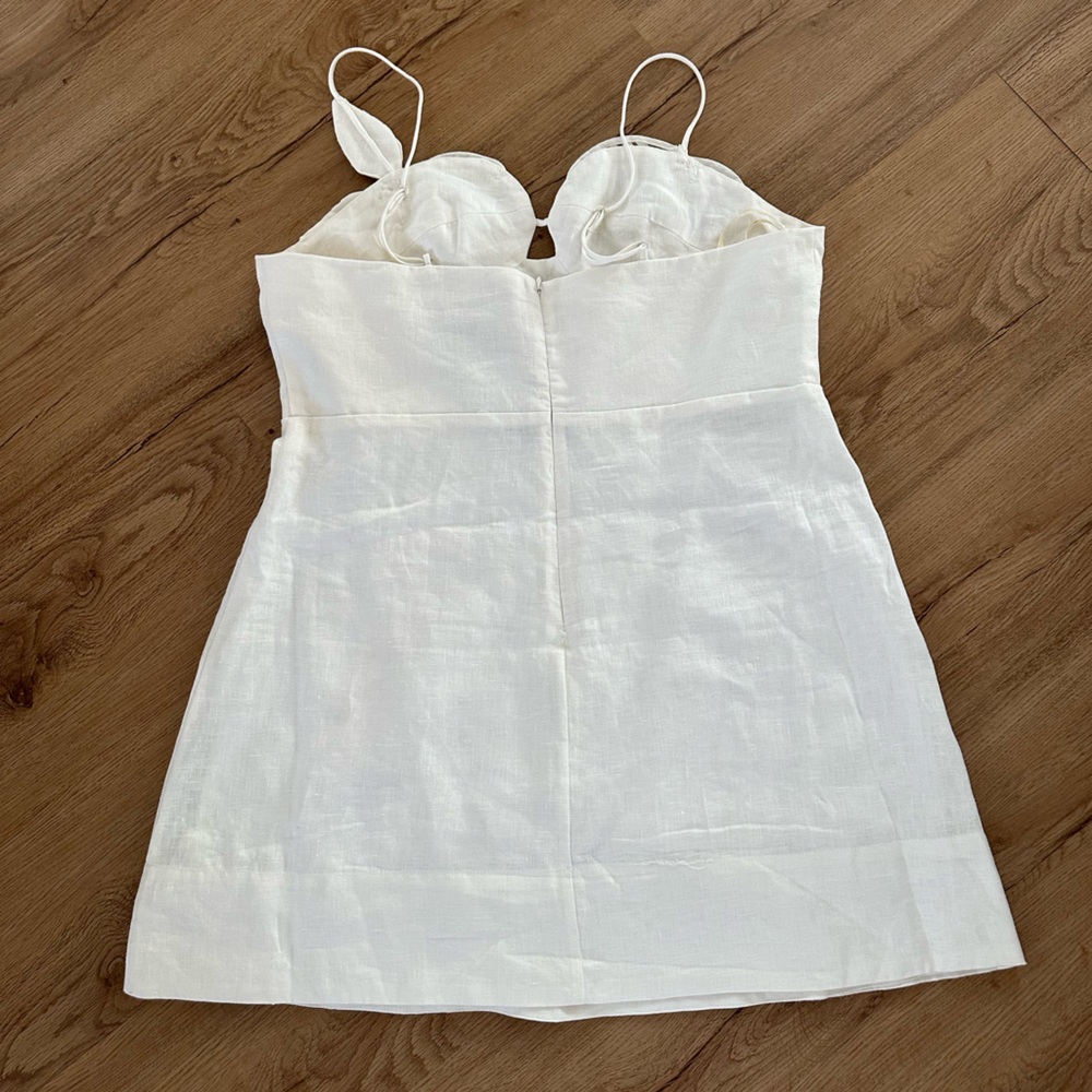 Farm Rio White 3d Flower Bodice Mini Dress - Picture 2 of 9